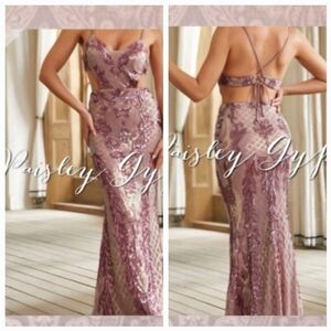 Premium Brand And Quality Special Event Maxi Dress in Blush Pink